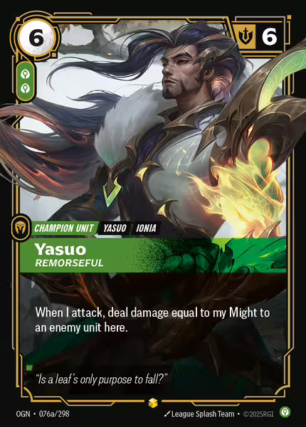 Yasuo Remorseful